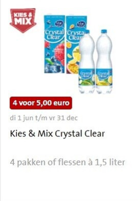 Crystal Clear   fruitdrank folder aanbieding bij  Jumbo - details