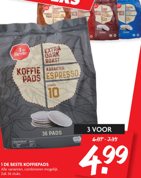 1 De Beste   koffiepad folder aanbieding bij  Dekamarkt - details