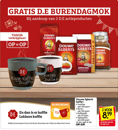 Douwe Egberts   koffiepad, koffie folder aanbieding bij  Jan Linders - details