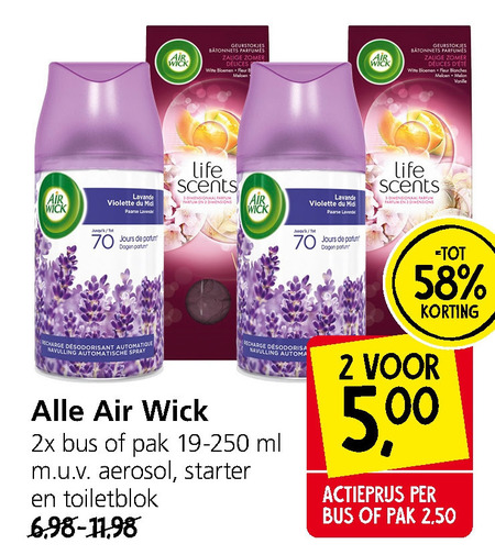 Airwick   luchtverfrisser folder aanbieding bij  Jan Linders - details