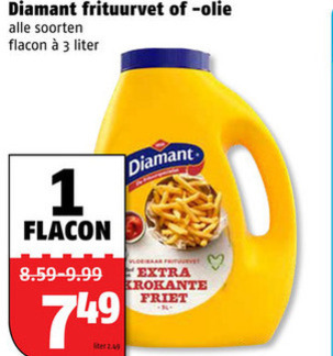 Diamant   frituurolie, frituurvet folder aanbieding bij  Poiesz - details