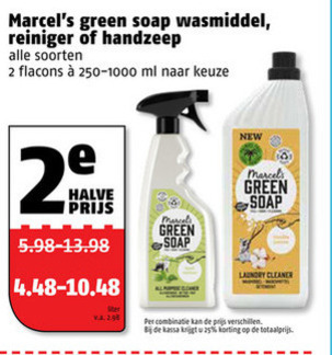 Marcels Green Soap   wasmiddel folder aanbieding bij  Poiesz - details