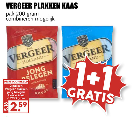 Vergeer   kaasplakken folder aanbieding bij  MCD Supermarkt Basis - details