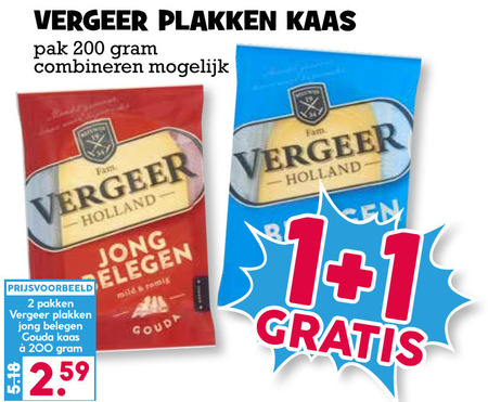 Vergeer   kaasplakken folder aanbieding bij  Boons Markt - details