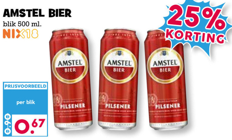 Amstel   blikje bier folder aanbieding bij  Boons Markt - details