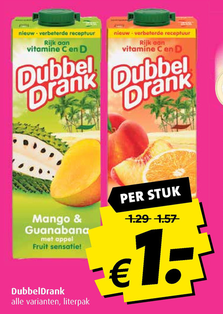 Dubbeldrank   fruitdrank folder aanbieding bij  Boni - details