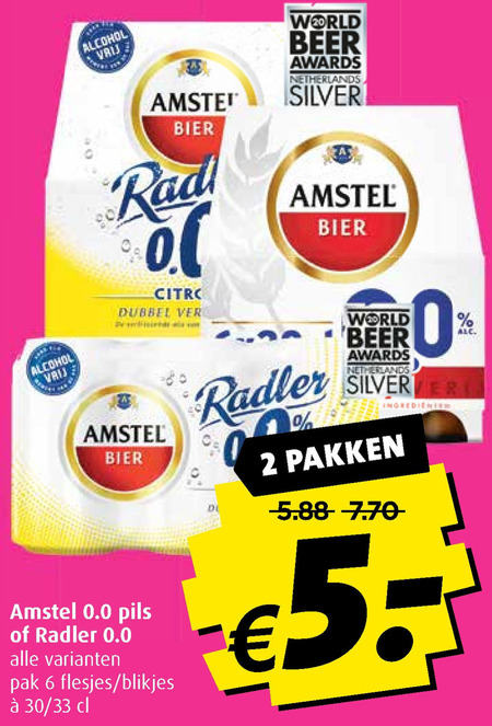 Amstel   radler bier folder aanbieding bij  Boni - details