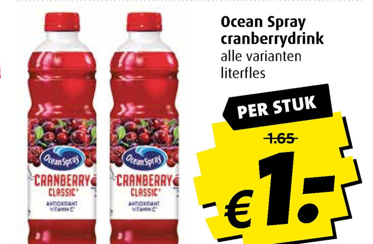 Ocean Spray   fruitdrank folder aanbieding bij  Boni - details