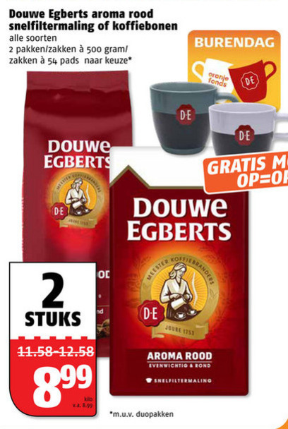 Douwe Egberts   koffie, koffiebonen folder aanbieding bij  Poiesz - details