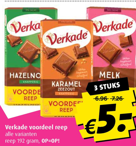 Verkade   chocolade folder aanbieding bij  Boni - details