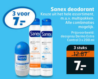 Sanex   deodorant folder aanbieding bij  Trekpleister - details