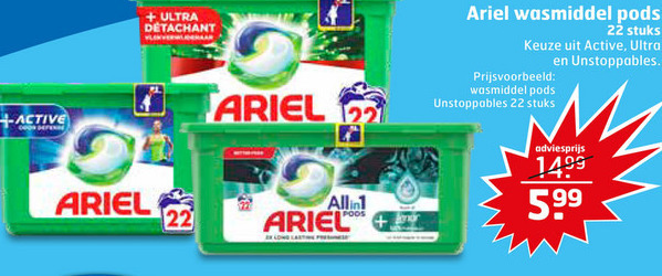 Ariel   wasmiddel folder aanbieding bij  Trekpleister - details