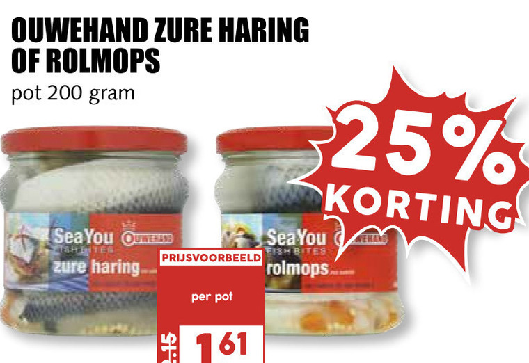 Ouwehand   haring, rolmops folder aanbieding bij  MCD Supermarkt Basis - details