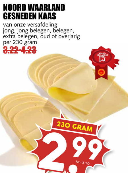 Noord Waarland   kaasplakken folder aanbieding bij  MCD Supermarkt Basis - details