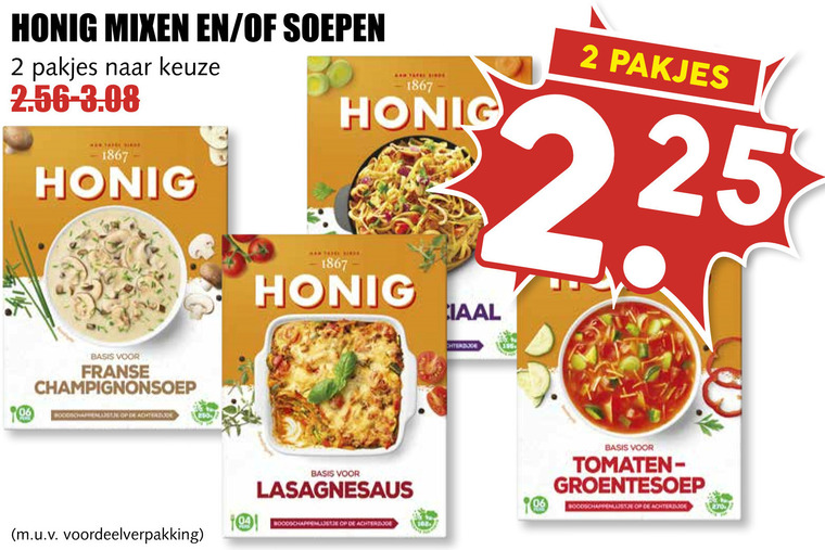 Honig   maaltijdmix, soep folder aanbieding bij  MCD Supermarkt Basis - details