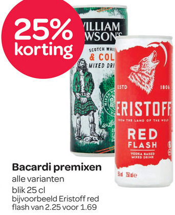 Eristoff   mixdrank folder aanbieding bij  Spar - details