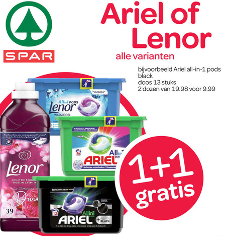 Lenor   wasmiddel, wasverzachter folder aanbieding bij  Spar - details