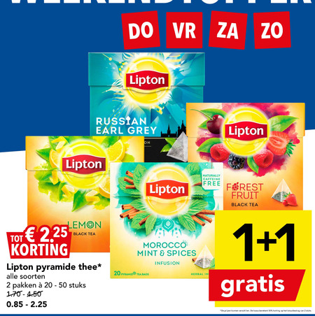 Lipton   thee folder aanbieding bij  Deen - details