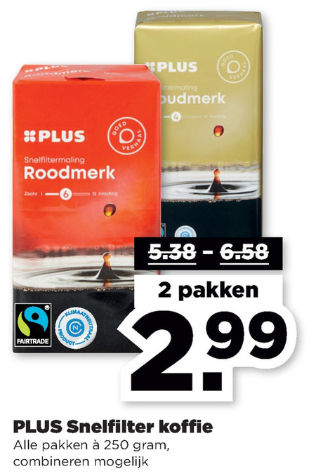 Plus Huismerk   koffie folder aanbieding bij  Plus - details