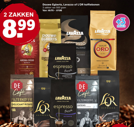 Douwe Egberts   koffiebonen folder aanbieding bij  Hoogvliet - details