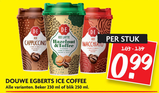 Douwe Egberts   ijskoffie folder aanbieding bij  Dekamarkt - details