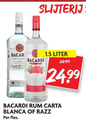 Bacardi   rum folder aanbieding bij  Dekamarkt - details