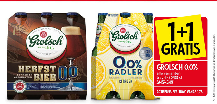 Grolsch   radler bier, alcoholvrij bier folder aanbieding bij  Jan Linders - details