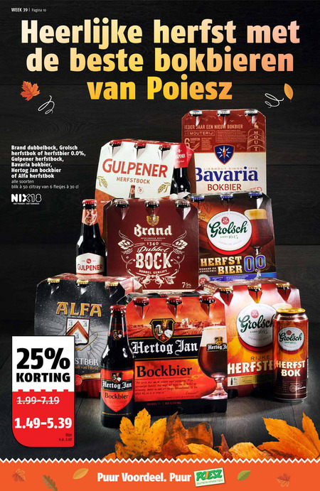 Grolsch   bokbier folder aanbieding bij  Poiesz - details