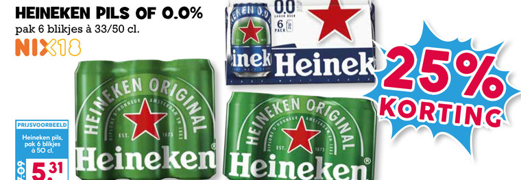 Heineken   blikje bier folder aanbieding bij  Boons Markt - details