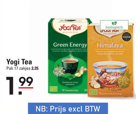 Yogi Tea   thee folder aanbieding bij  Sligro - details