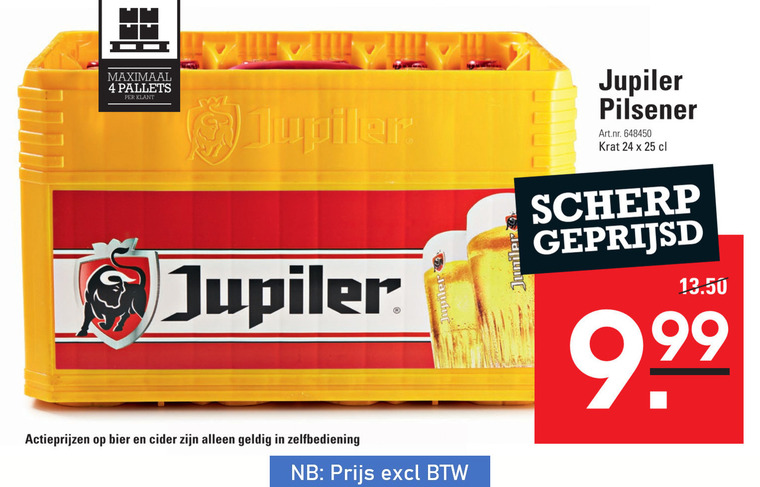 Jupiler   krat bier folder aanbieding bij  Sligro - details