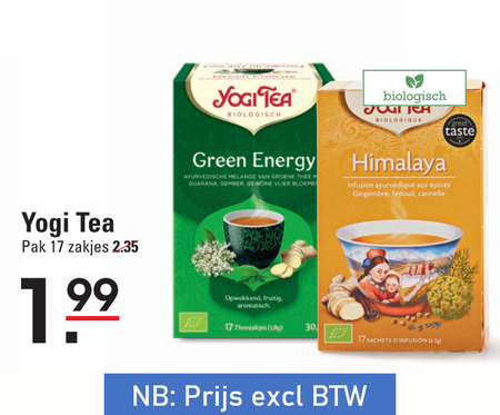 Yogi Tea   thee folder aanbieding bij  Sligro - details