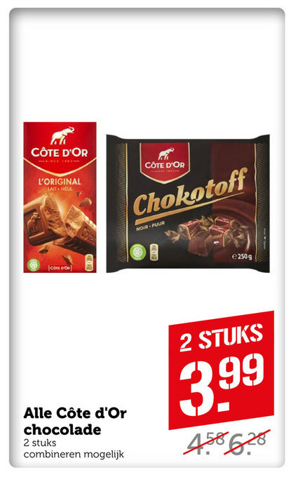 Cote D Or   chocolade folder aanbieding bij  Coop - details