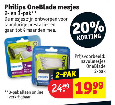 Philips   scheermesjes folder aanbieding bij  Kruidvat - details