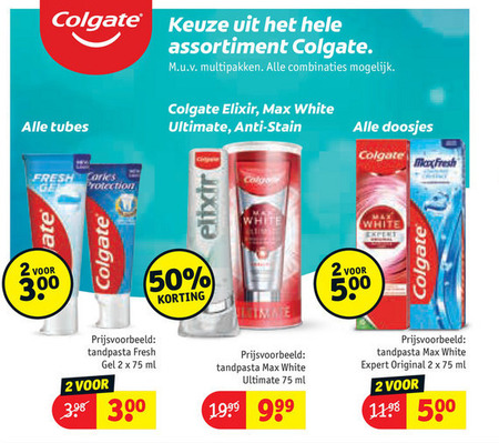 Colgate   tandpasta folder aanbieding bij  Kruidvat - details