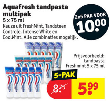 Aquafresh   tandpasta folder aanbieding bij  Kruidvat - details