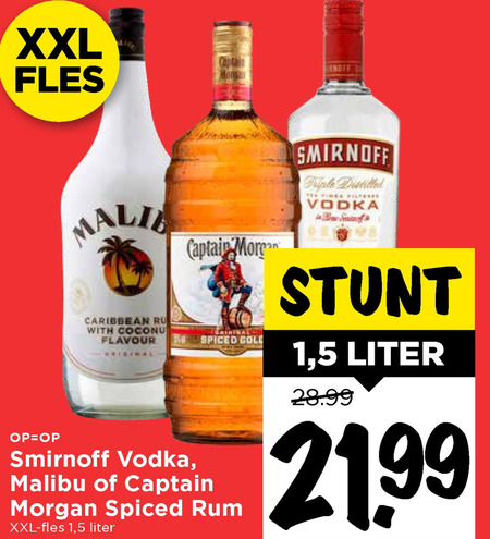 Malibu   likeur, wodka folder aanbieding bij  Vomar - details