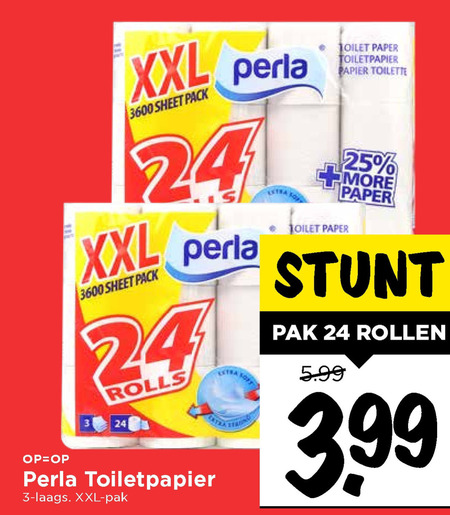 Perla   toiletpapier folder aanbieding bij  Vomar - details