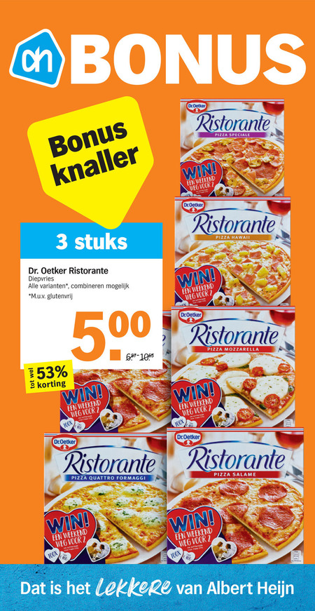 Dr Oetker   diepvriespizza folder aanbieding bij  Albert Heijn - details