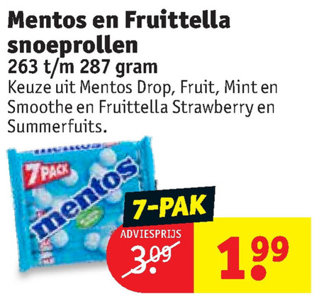 Mentos   snoep folder aanbieding bij  Kruidvat - details