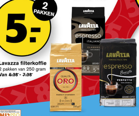 Lavazza   koffie folder aanbieding bij  Hoogvliet - details