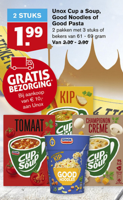 Cup a Soup   soep, noodles folder aanbieding bij  Hoogvliet - details