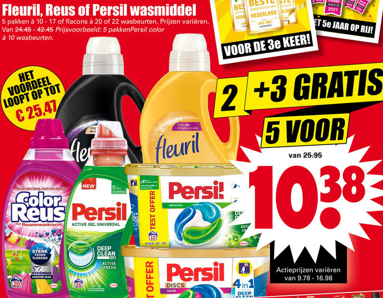 Zwarte Reus   wasmiddel folder aanbieding bij  Dirk - details