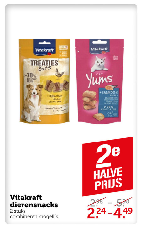 Vitakraft   hondensnacks, kattensnacks folder aanbieding bij  Coop - details