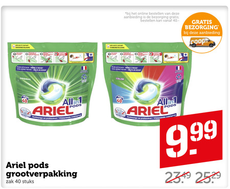 Ariel   wasmiddel folder aanbieding bij  Coop - details