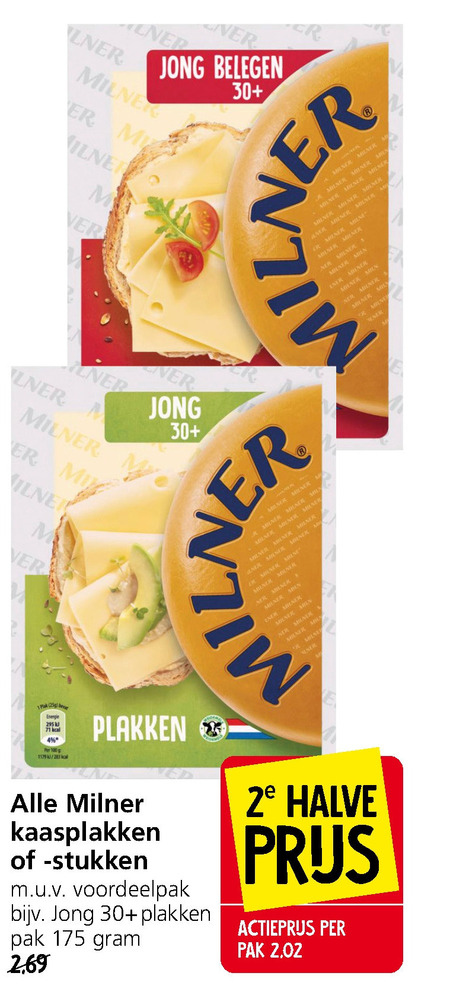 Milner   kaasplakken, kaas folder aanbieding bij  Jan Linders - details