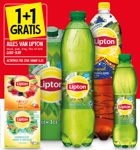 Lipton   ice tea, thee folder aanbieding bij  Jan Linders - details