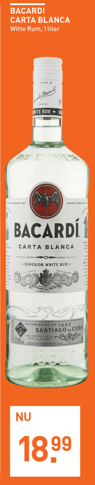 Bacardi   rum folder aanbieding bij  Gall & Gall - details