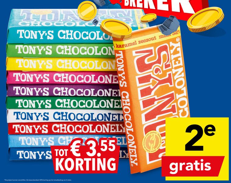 Tony Chocolony   chocolade folder aanbieding bij  Deen - details