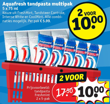 Aquafresh   tandpasta folder aanbieding bij  Kruidvat - details